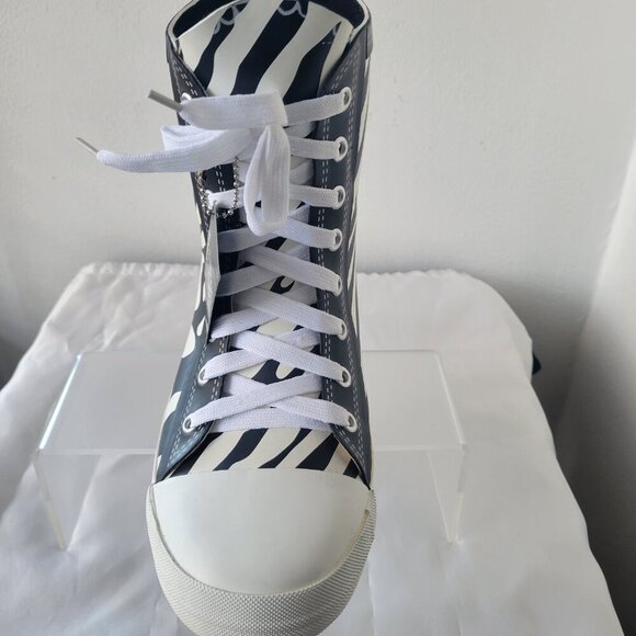 NWT - Elvetik Zebra Stripes Rubber Lace-up Boots Swiss Design (US Size 5) - Picture 12 of 14